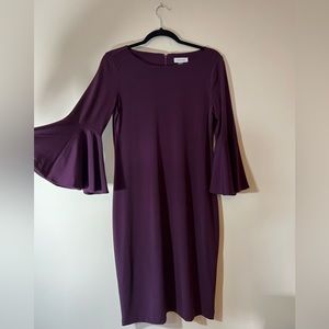 Calvin Klein Dress Bell Sleeves Size 8